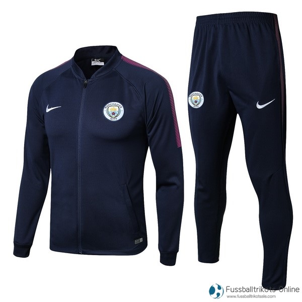 Manchester City Trainingsanzug 2017-18 Blau Pink Fussballtrikots Günstig